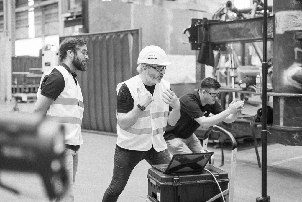 employer campaign shooting - Liebherr maritime cranes